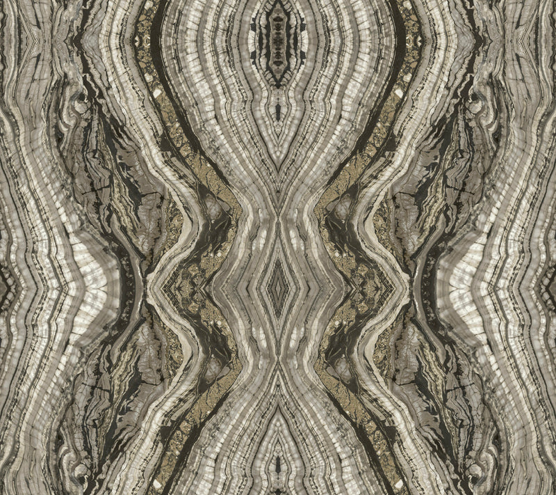 media image for Kaleidoscope Peel & Stick Wallpaper in Dark Grey by York Wallcoverings 243