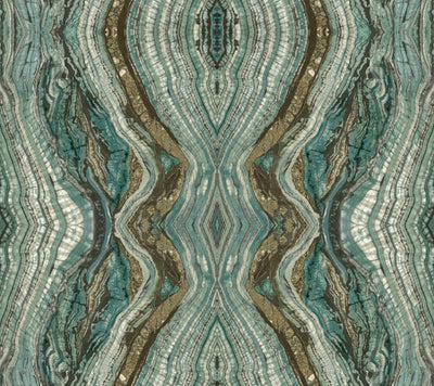 product image for Kaleidoscope Peel & Stick Wallpaper in Teal by York Wallcoverings 95