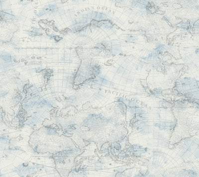 product image of sample coastal map peel and stick wallpaper in blue grey by york wallcoverings 1 54