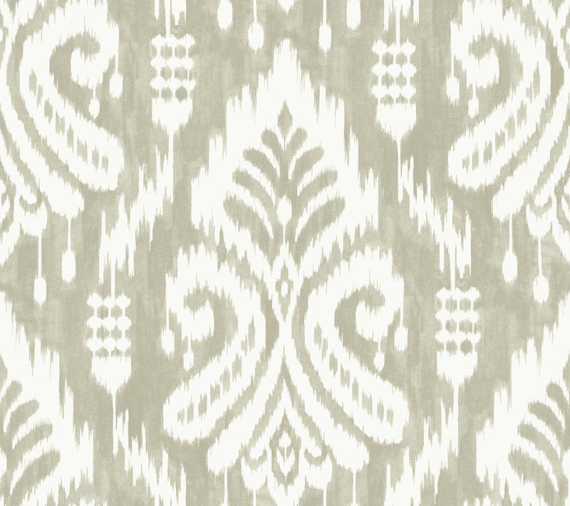 media image for Hawthorne Ikat Peel & Stick Wallpaper in Off White by York Wallcoverings 251