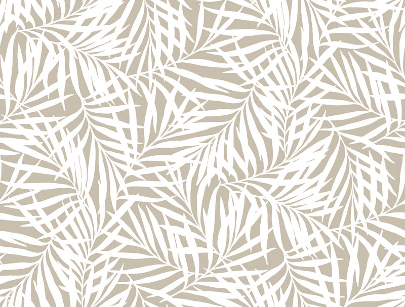 media image for Oahu Fronds Peel & Stick Wallpaper in Off White by York Wallcoverings 214