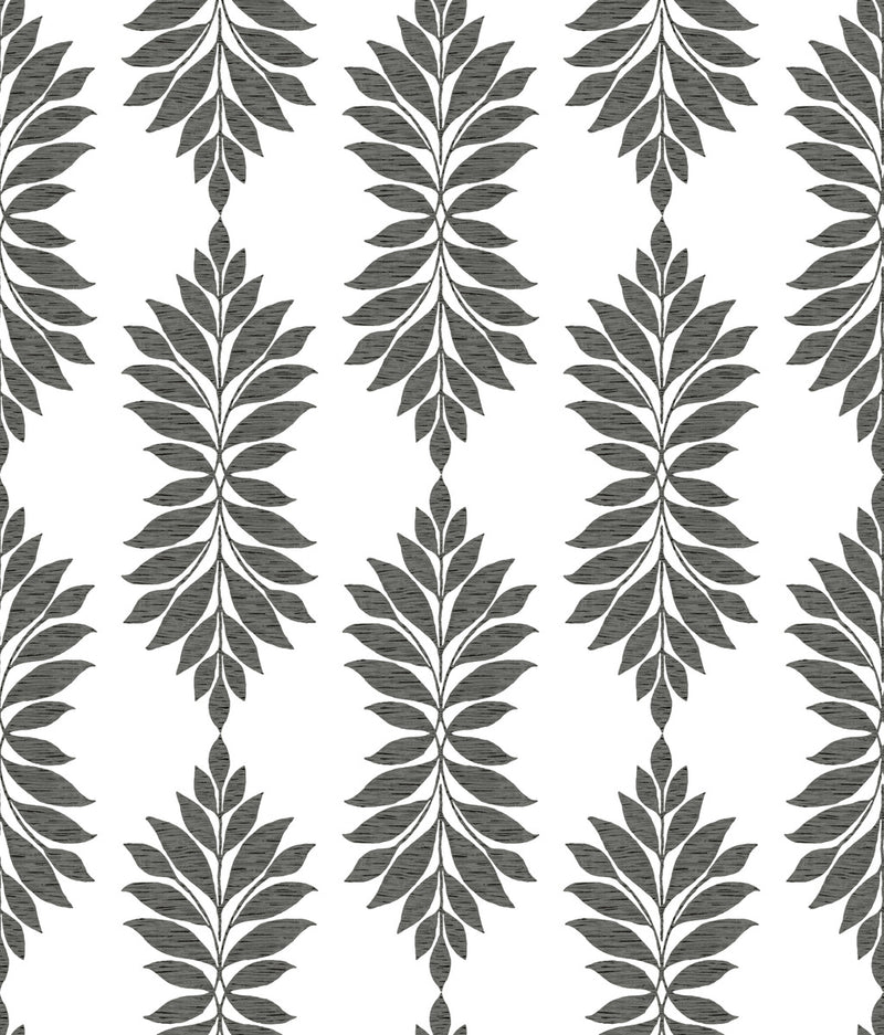 media image for Broadsands Botanica Peel & Stick Wallpaper in Black by York Wallcoverings 214