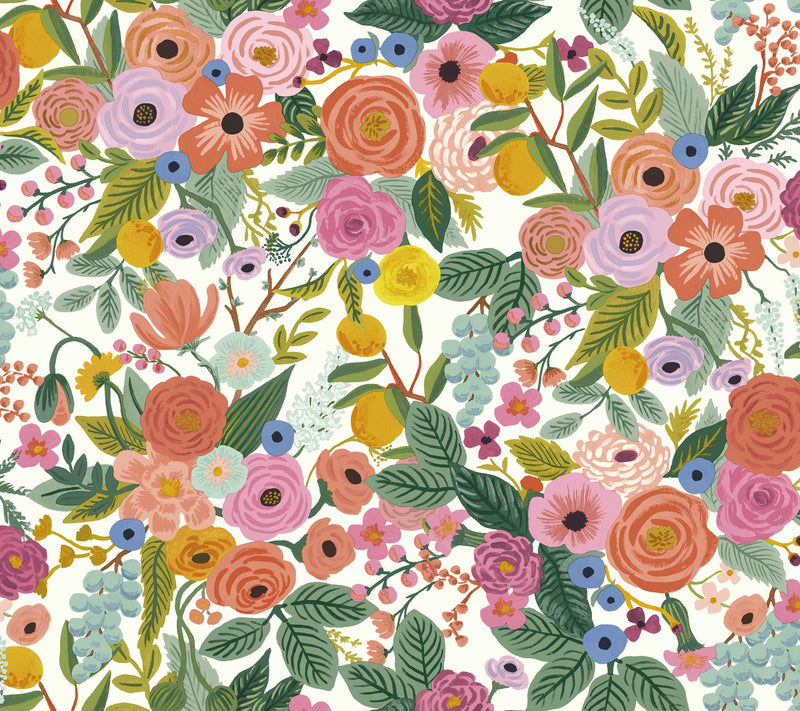 media image for Garden Party Peel & Stick Wallpaper in Rose by York Wallcoverings 224