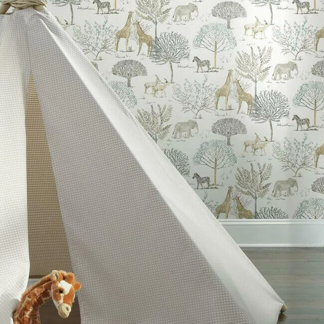 media image for On The Savannah Beige Peel & Stick Wallpaper by York Wallcoverings 299