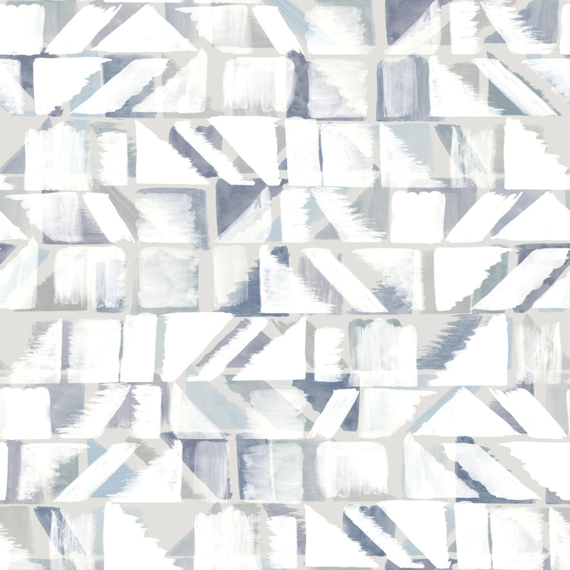 media image for Refraction Peel & Stick Wallpaper in Blue and Grey from the Risky Business III Collection by York Wallcoverings 272