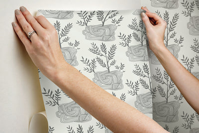 product image for Seedlings Peel & Stick Wallpaper in Grey from the Risky Business III Collection by York Wallcoverings 60