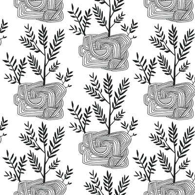 product image for Seedlings Peel & Stick Wallpaper in Black from the Risky Business III Collection by York Wallcoverings 69