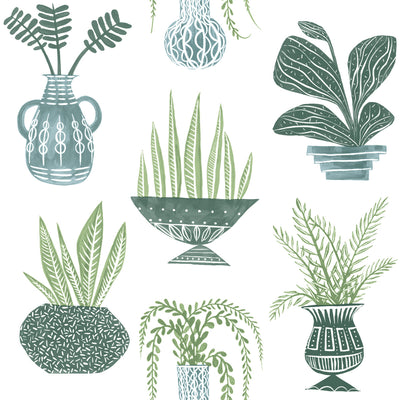 product image for Plant Party Peel & Stick Wallpaper in Green from the Risky Business III Collection by York Wallcoverings 25