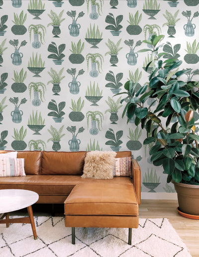 product image for Plant Party Peel & Stick Wallpaper in Green from the Risky Business III Collection by York Wallcoverings 97