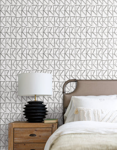 product image for Love Triangles Peel & Stick Wallpaper in Grey from the Risky Business III Collection by York Wallcoverings 29