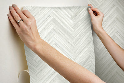 product image for Hermosa Herringbone Beige Peel & Stick Wallpaper by York Wallcoverings 13