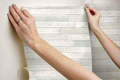 product image for Warehouse Planks White Peel & Stick Wallpaper by York Wallcoverings 41