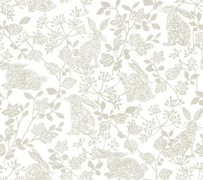 product image of Botanical Bunnies Beige Peel & Stick Wallpaper by York Wallcoverings 540