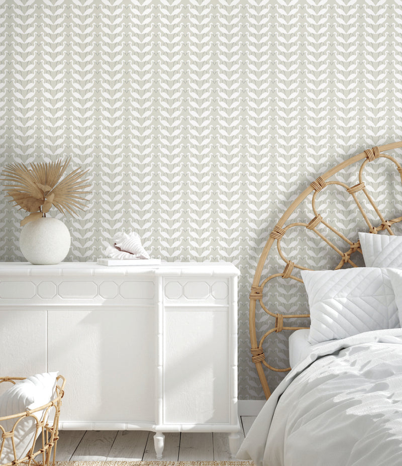 media image for Elegant Birds Beige Peel & Stick Wallpaper by York Wallcoverings 289