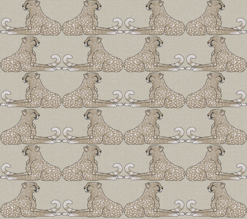 media image for Reclining Cheetahs Taupe Peel & Stick Wallpaper by York Wallcoverings 283