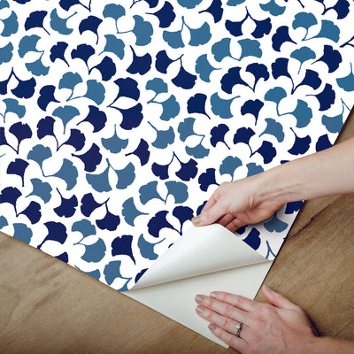 product image for Forest Glade Navy Blue Peel & Stick Wallpaper from the Madcap Cottage Collection by York Wallcoverings 48