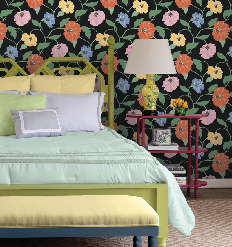 media image for Jungle Garden Nightfall Peel & Stick Wallpaper from the Madcap Cottage Collection by York Wallcoverings 223