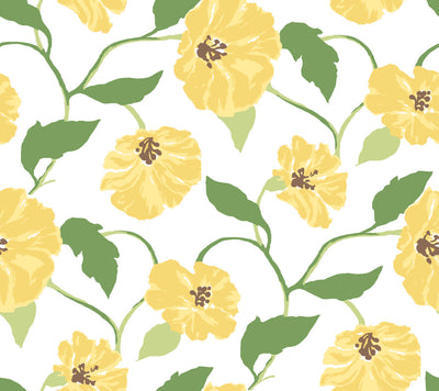 product image of Jungle Garden Lemon Grove Yellow Peel & Stick Wallpaper from the Madcap Cottage Collection by York Wallcoverings 520