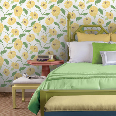 product image for Jungle Garden Lemon Grove Yellow Peel & Stick Wallpaper from the Madcap Cottage Collection by York Wallcoverings 23