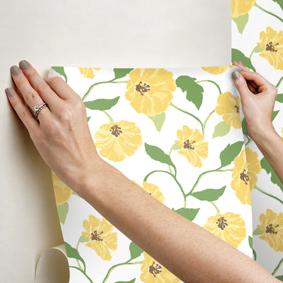 product image for Jungle Garden Lemon Grove Yellow Peel & Stick Wallpaper from the Madcap Cottage Collection by York Wallcoverings 77