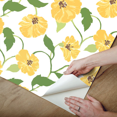 product image for Jungle Garden Lemon Grove Yellow Peel & Stick Wallpaper from the Madcap Cottage Collection by York Wallcoverings 44