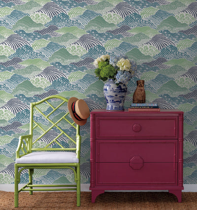 product image for Shangri-La Palm Green Peel & Stick Wallpaper from the Madcap Cottage Collection by York Wallcoverings 10