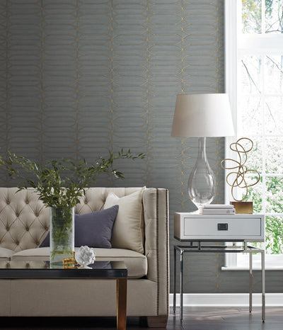 product image for Pavilion Charcoal Peel & Stick Wallpaper by Candice Olson 31
