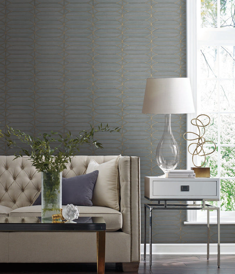 media image for Pavilion Charcoal Peel & Stick Wallpaper by Candice Olson 29