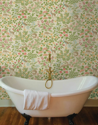 product image for Woodland Floral Peel & Stick Wallpaper in Linen 15