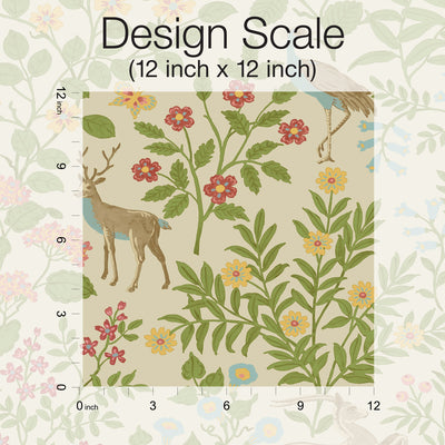 product image for Woodland Floral Peel & Stick Wallpaper in Linen 15