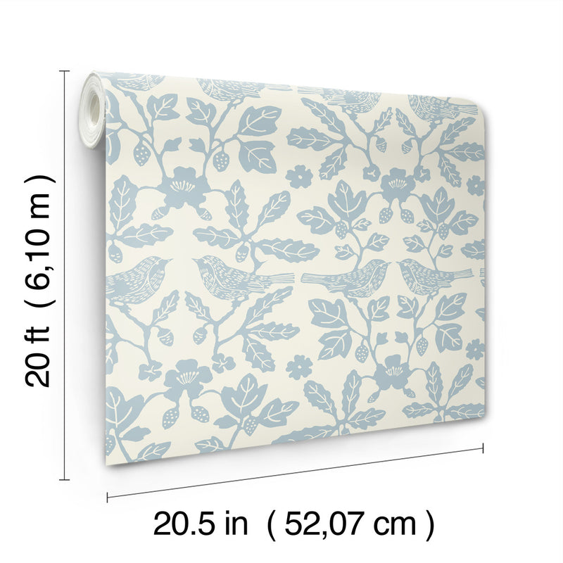 Shop Sparrow & Oak Peel & Stick Wallpaper in Glacial Blue | Burke Decor