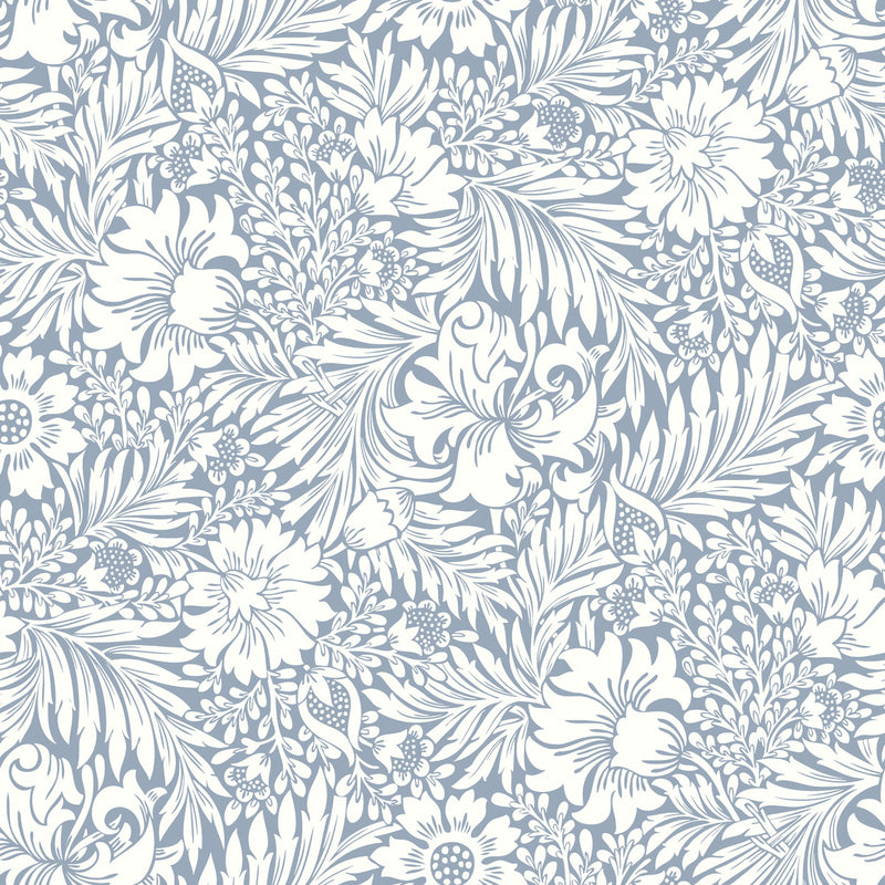 media image for Modern Acanthus Peel & Stick Wallpaper in Wedgewood Blue 222