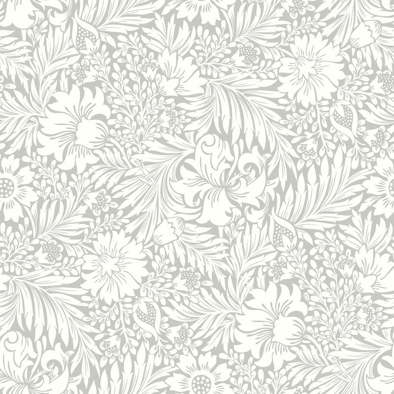 media image for Modern Acanthus Peel & Stick Wallpaper in Mist 281