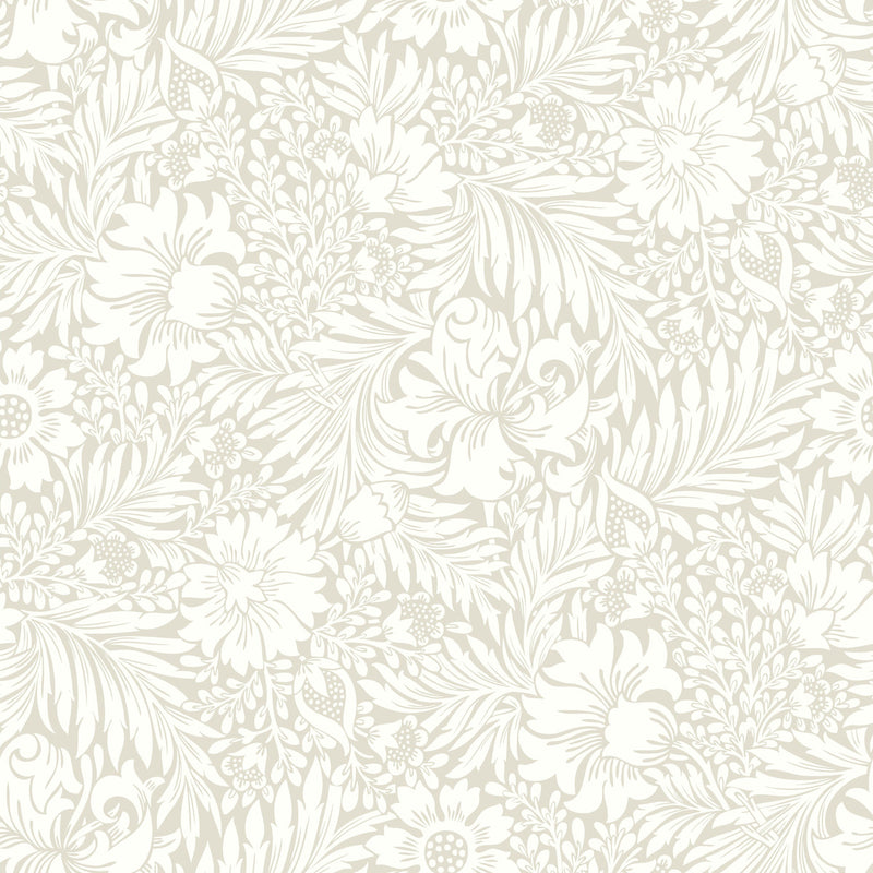 media image for Modern Acanthus Peel & Stick Wallpaper in Wicker 254