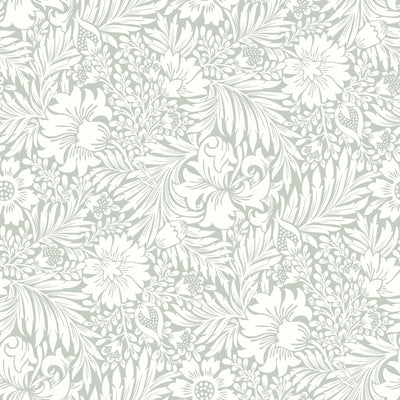 product image for Modern Acanthus Peel & Stick Wallpaper in Vintage Duck Egg 10