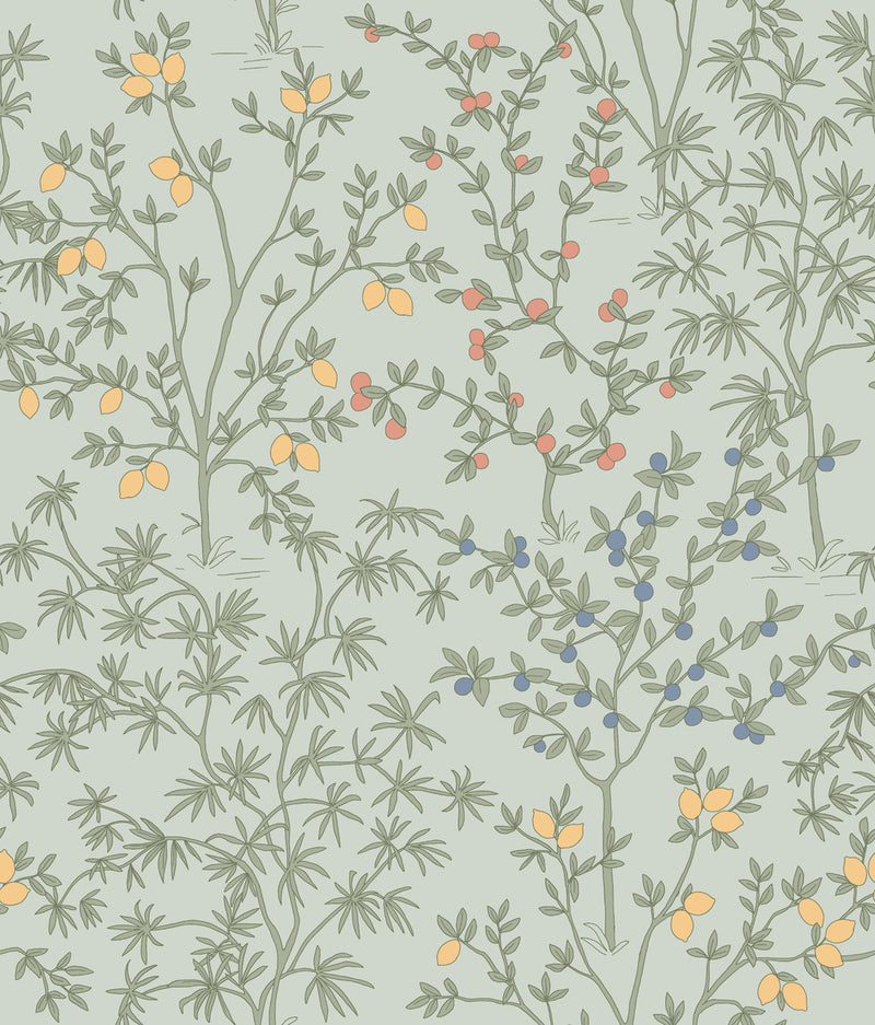 media image for Lemon Grove Peel & Stick Wallpaper in Vintage Duck Egg 287