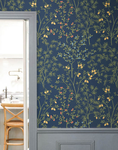 product image for Lemon Grove Peel & Stick Wallpaper in Navy 85