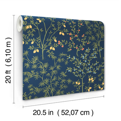 product image for Lemon Grove Peel & Stick Wallpaper in Navy 17