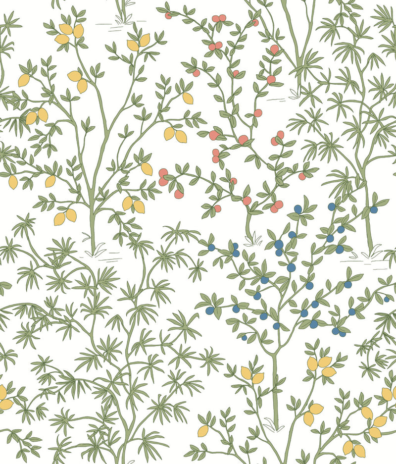 media image for Lemon Grove Peel & Stick Wallpaper in White 210