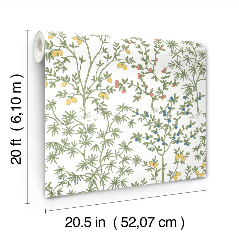 media image for Lemon Grove Peel & Stick Wallpaper in White 293