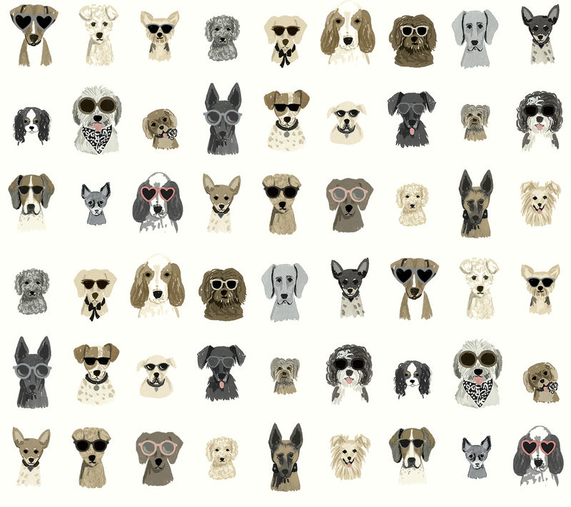 media image for Dog Days Grey Peel & Stick Wallpaper by York Wallcoverings 268