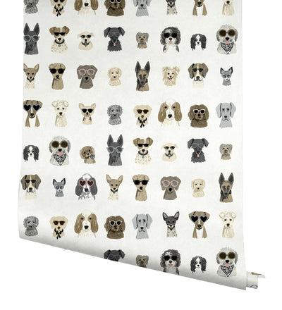 product image for Dog Days Grey Peel & Stick Wallpaper by York Wallcoverings 23