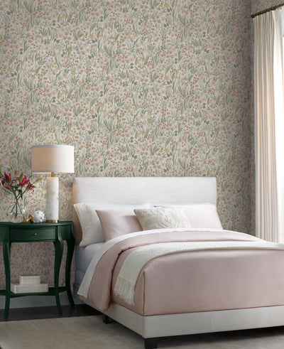 product image for Lea Blush Peel & Stick Wallpaper by York Wallcoverings 18