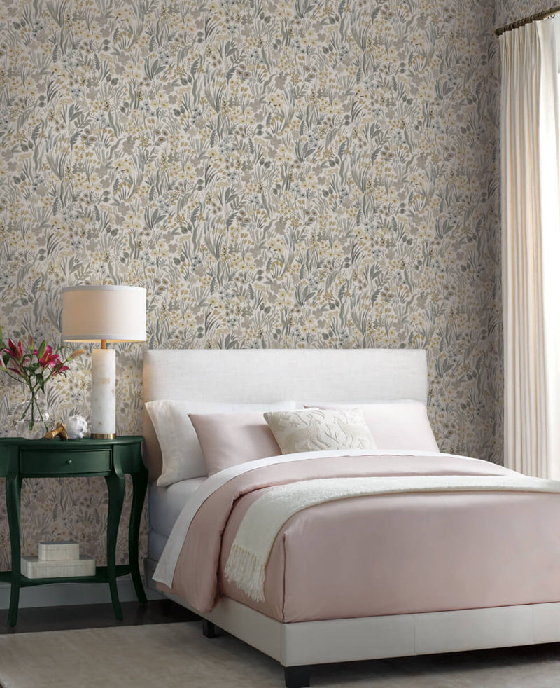 media image for Lea Linen Peel & Stick Wallpaper by York Wallcoverings 241