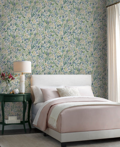 product image for Lea Indigo Peel & Stick Wallpaper by York Wallcoverings 7