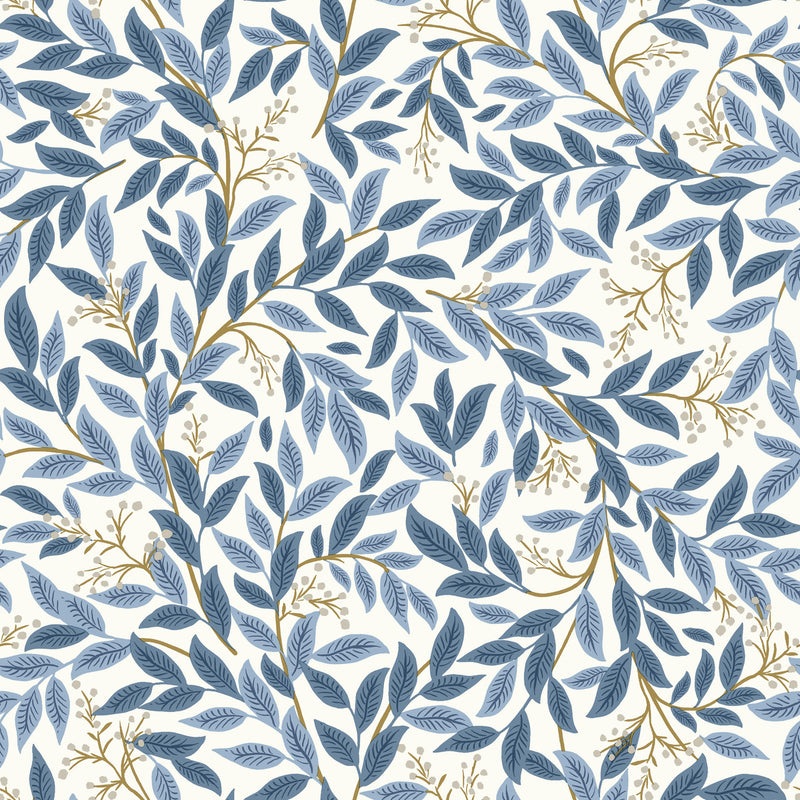 media image for Willowberry Blue/White Peel & Stick Wallpaper by York Wallcoverings 225