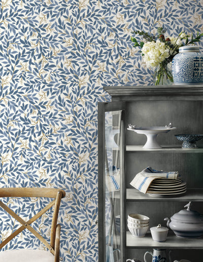 product image for Willowberry Blue/White Peel & Stick Wallpaper by York Wallcoverings 98