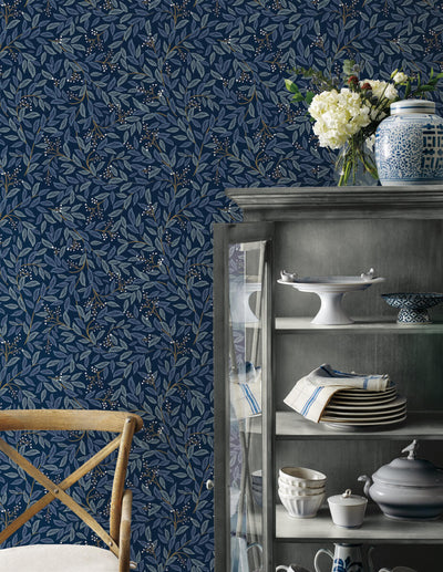 product image for Willowberry Navy Peel & Stick Wallpaper by York Wallcoverings 18