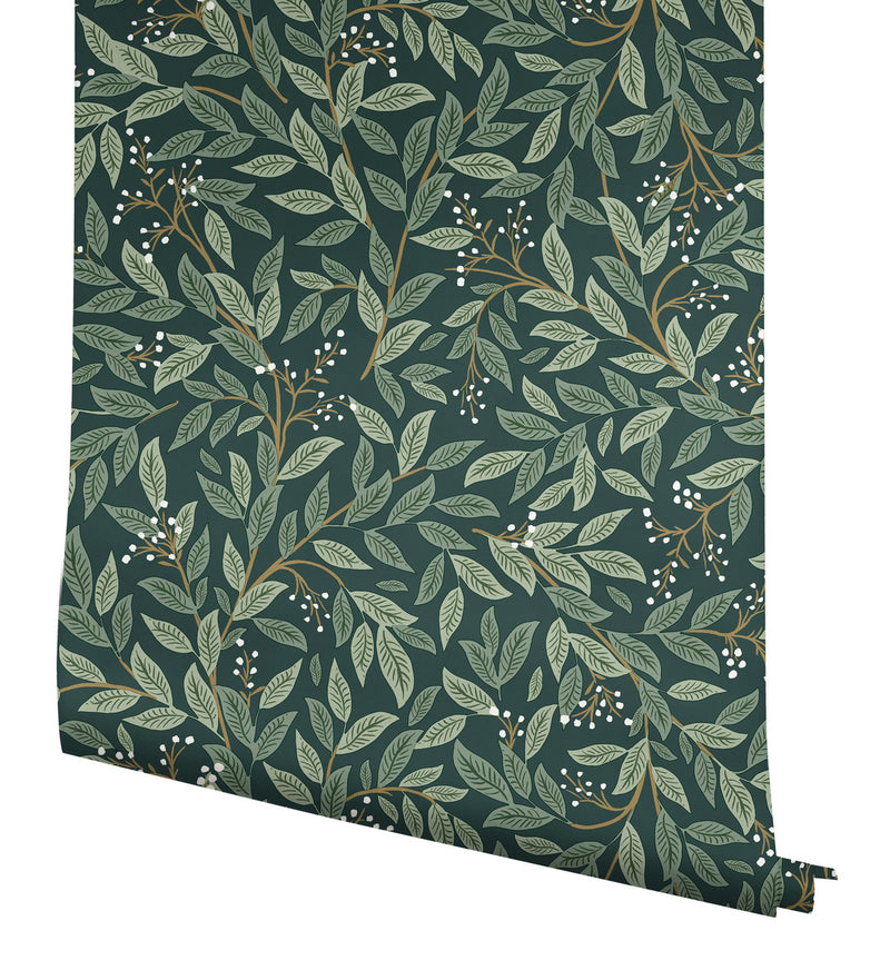 media image for Willowberry Emerald Peel & Stick Wallpaper by York Wallcoverings 239