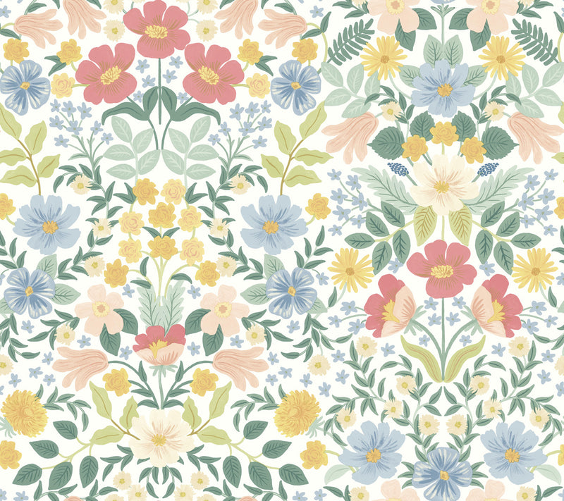 media image for Bramble Garden Pastel Multi Peel & Stick Wallpaper by York Wallcoverings 213